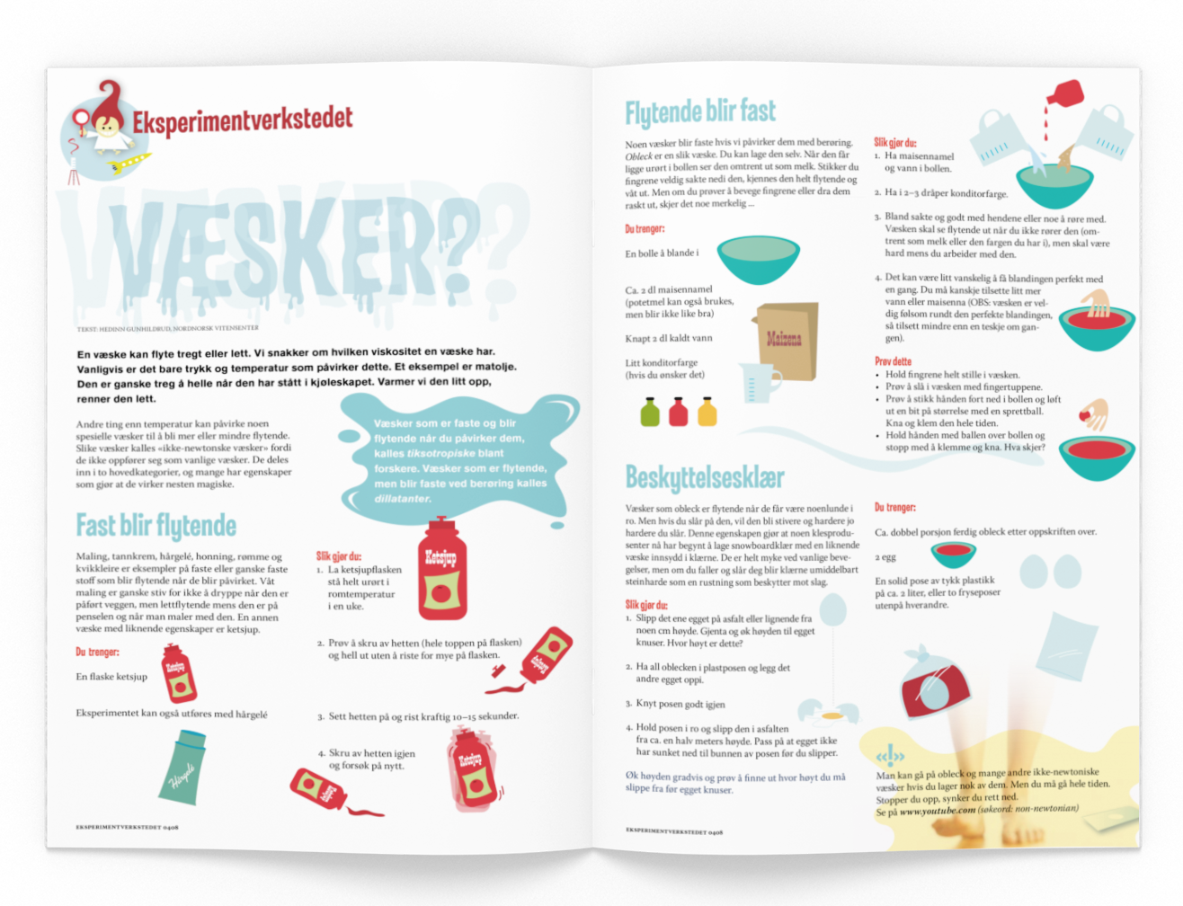 Illustrasjon av hva du trenger og hvordan du skal gjennomføre eksperimentet