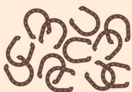 En haug av hestesko.