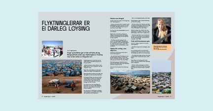 Artikkel med tittel Flyktningleirar er ei dårleg løysing