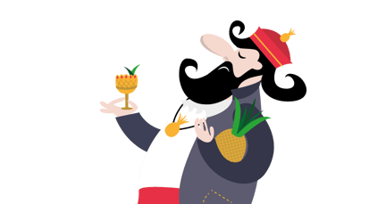 Illustrasjon av ananaskongen.