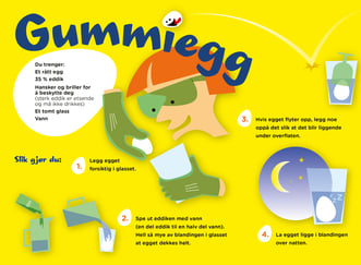 Illustrasjon av hva du trenger og hvordan du skal gjennomføre eksperimentet