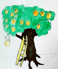 Tegning av appelsintre