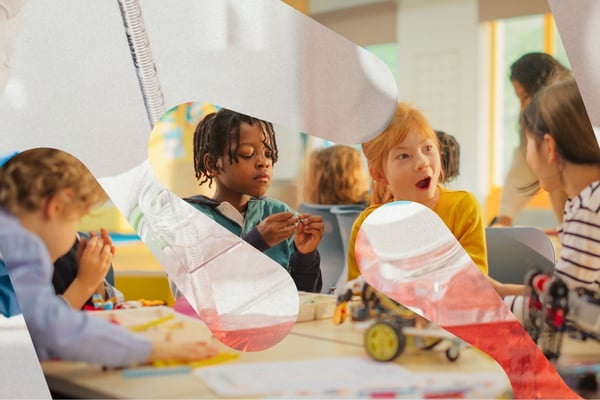 Elever som gjør eksperimenter