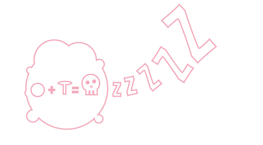 Tegning av et virus som sover