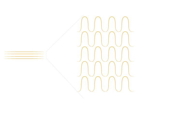 Illustrasjon av hvordan laseren vil fungere