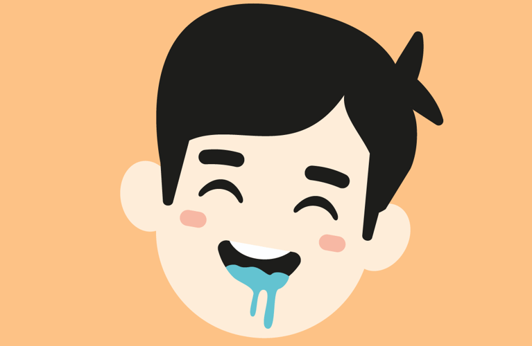 Illustrasjon av gutt som sikler