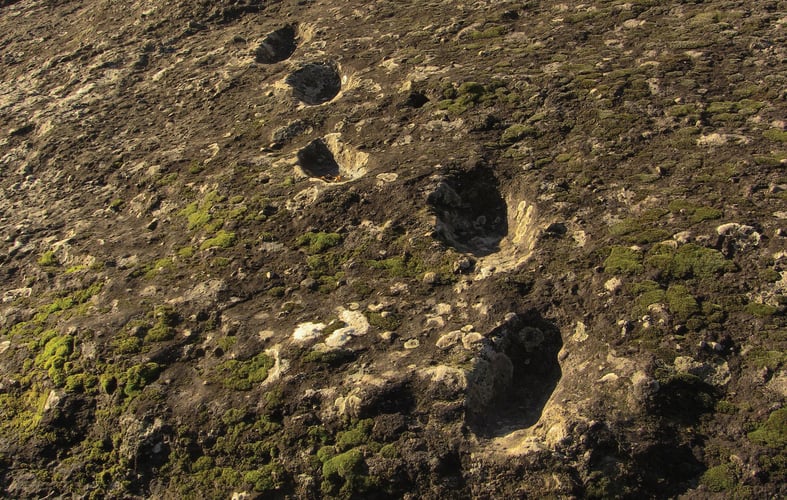Fem fotspor på vulkanen Roccamonfina