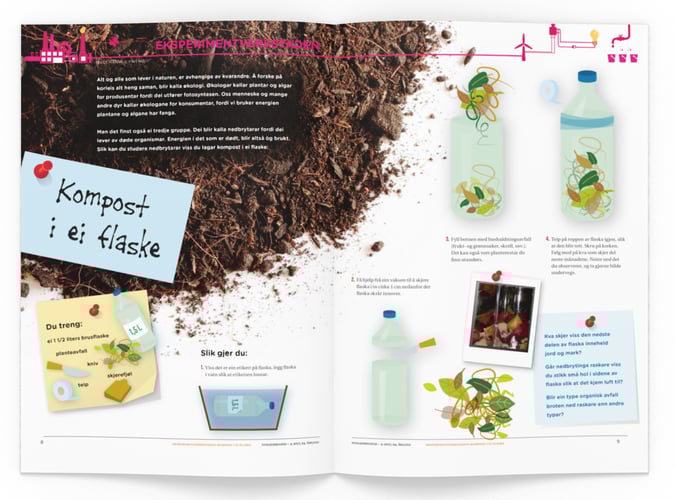 Illustrasjon av hva du trenger og hvordan du skal gjennomføre eksperimentet