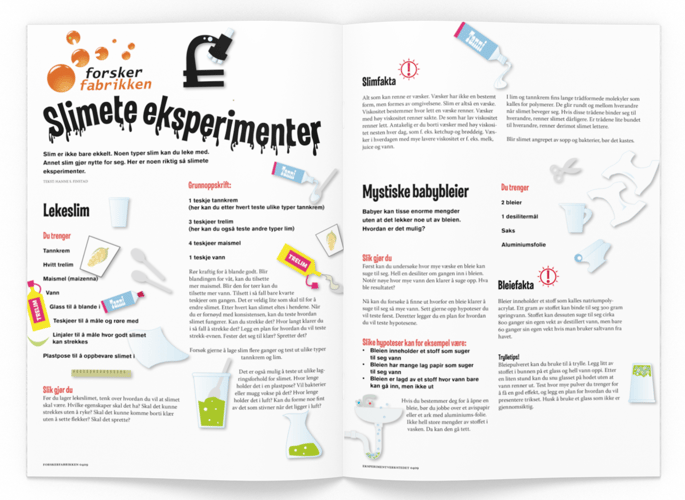 Illustrasjon av hva du trenger og hvordan du skal gjennomføre eksperimentet