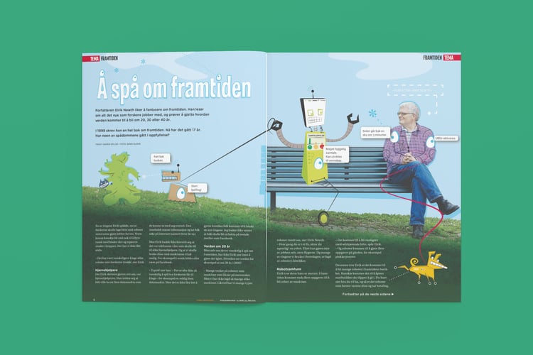 Bilde av artikkelen slik den ble vist i Nysgjerrigper-bladet