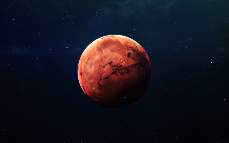 Illustrasjon av planeten mars