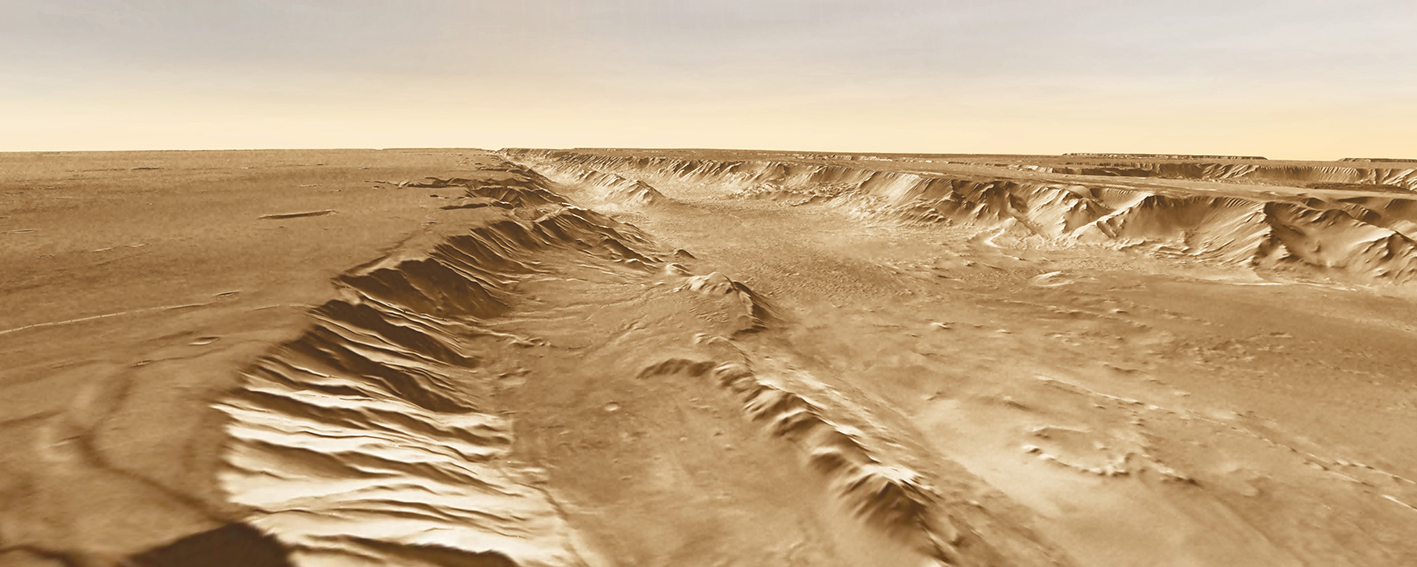 Landskapet på Mars.