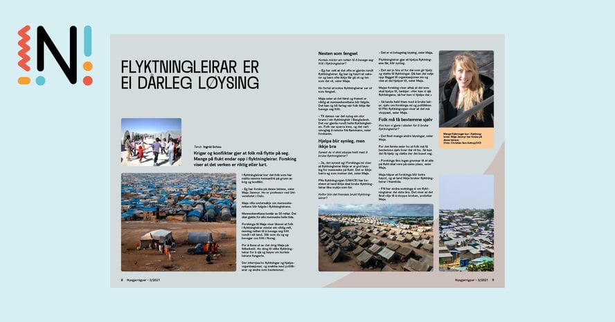 Artikkel med tittel Flyktningleirar er ei dårleg løysing