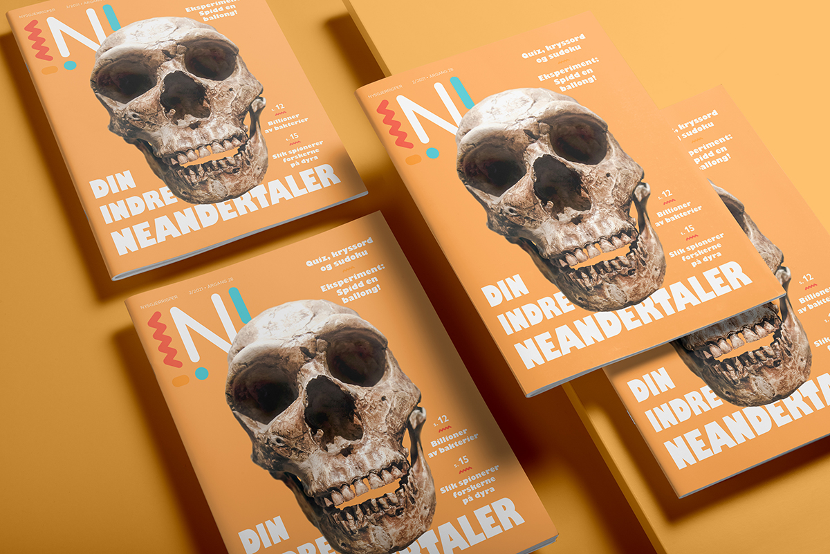 Nysgjerrigperblad med hodeskalle på